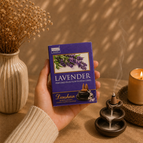 عود آبشاری استخودوس LAVENDER (برند Darshan) شاخه ای