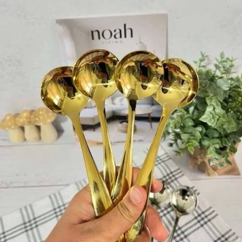 ملاقه خورشت استیل طلایی یونیک ملاقه نقلی طلایی یونیک