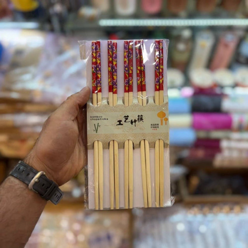 چاپستیک چوبی بامبو . چاپستیک بامبو