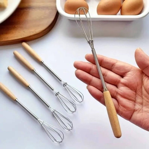 همزن دسته چوبی استیل مینی