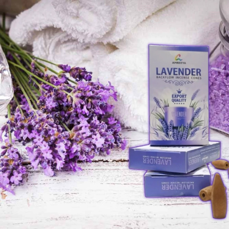 عود آبشاری رایحه اسطوخودوس عود آبشاری لوندر lavender بسته ای . عود استوخودس