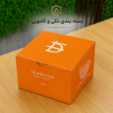 فنجان و نعلبکی شیشه ای بافت برجسته
