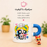 ماگ سرامیکی فانتزی کارتونی با آویز سیلیکونی