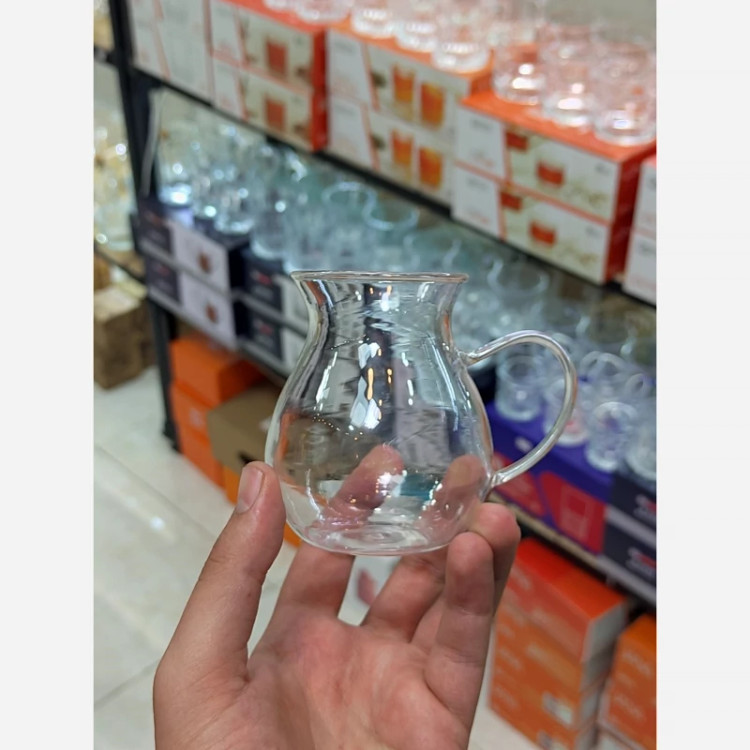 فنجان پیرکس کمر باریک ساده دست 6 عددی