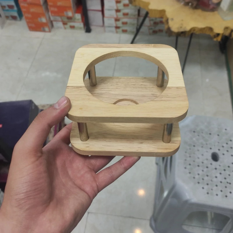 وارمر قوری مربع چوب فلز