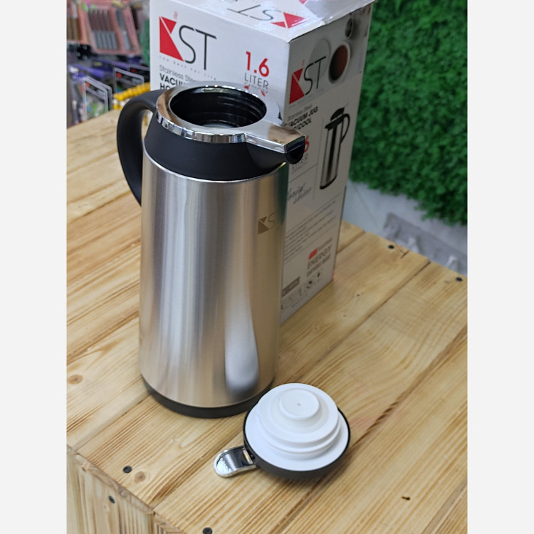 فلاسک استیل رز داخل شیشه 1/6 لیتری