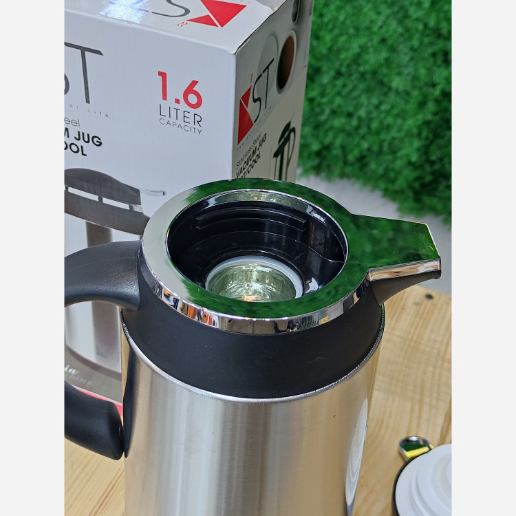 فلاسک استیل رز داخل شیشه 1/6 لیتری