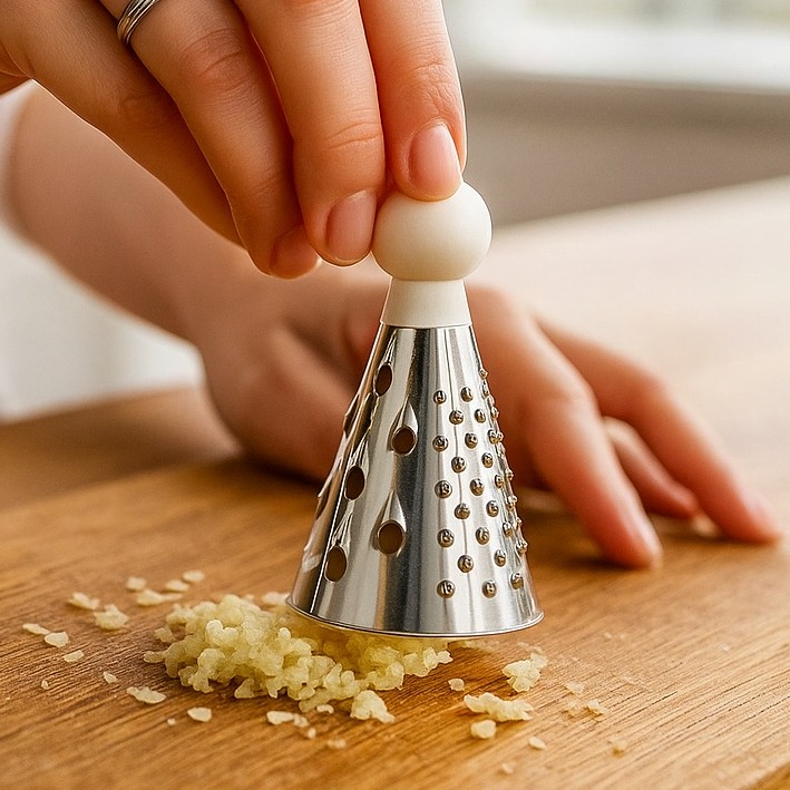 رنده سیر کوچک استیل مخروطی