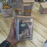 بانکه حبوبات اکرولیک درب چوبی ریما سایز 4