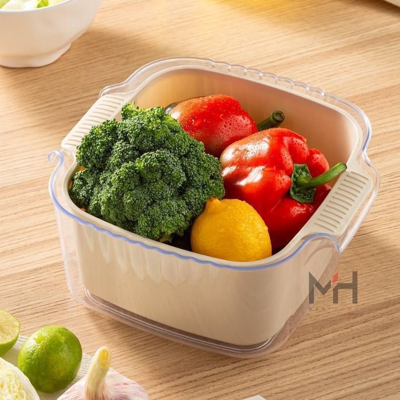 آبکش لگن دو عددی جعبه دار آبکش و لگن جنس اکرولیک نشکن