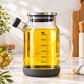 روغن ریز تمام پیرکس درب استیل دارای زیره سیلیکونی