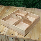 اردو خوری 4 خانه دسته دار چوبی رابر