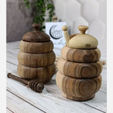 عسل خوری چوبی قاشق دار خراطی شده