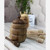 عسل خوری چوبی قاشق دار خراطی شده